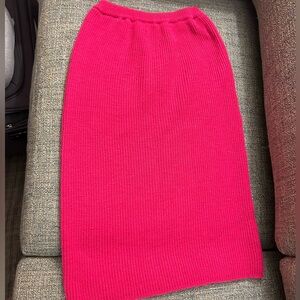 Elegant Pink Knit Skirt